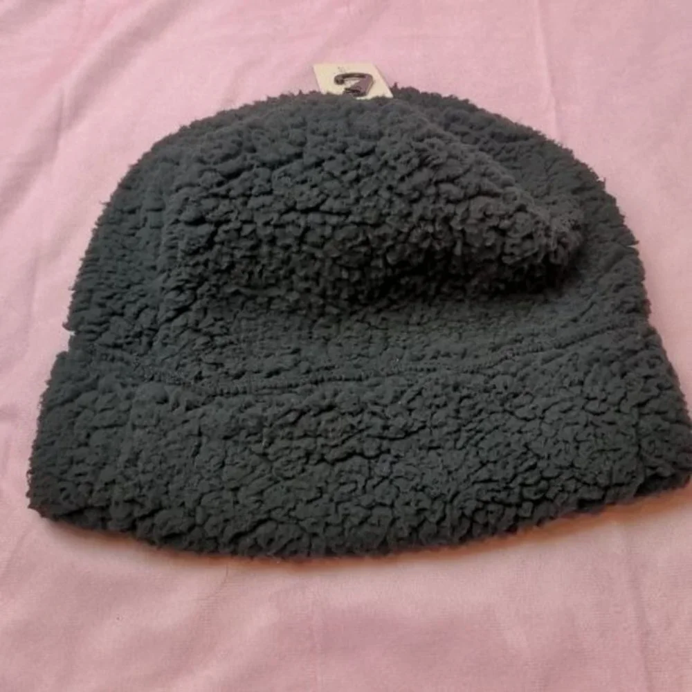 Copper Key Girls Black Faux Fur Winter Beanie Hat